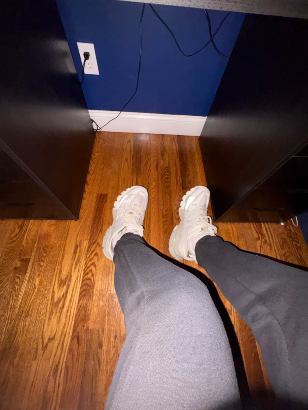 Balenciaga Neutral Layered Track Sneakers in Beige - Picture 5 of 7